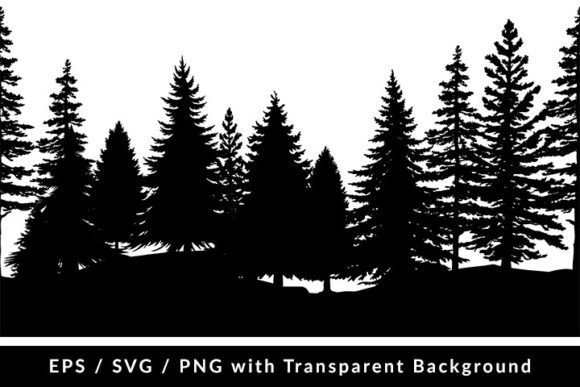 Download Pine Trees Forest Silhouette SVG EPS PNG - Pine trees Collection