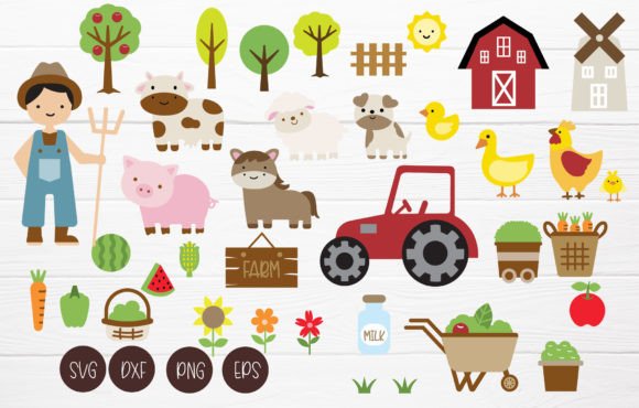 Download Farm Animals Bundle SVG for Cut File - Farm Collection