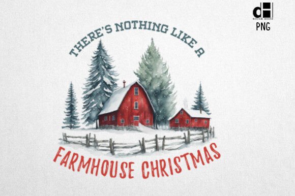 Download Vintage Christmas Farm Sublimation PNG - Farm Collection