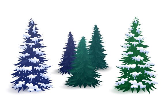 Download Pine Trees with and Without Snow - Pine trees Collection