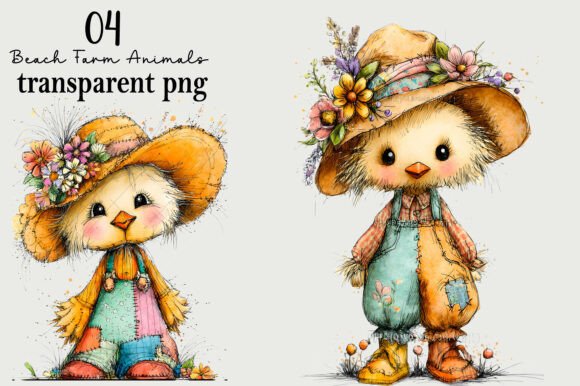 Download Whimsical Farm Chick Clipart - Farm Collection